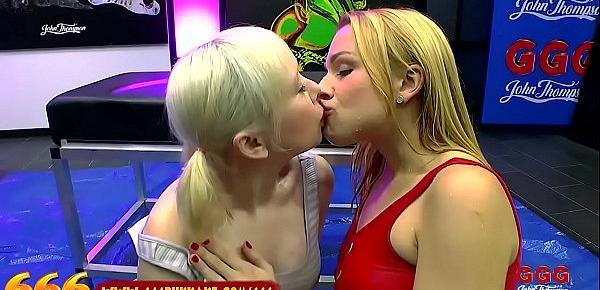  Cute blonde piss partners swallow cum - 666Bukkake